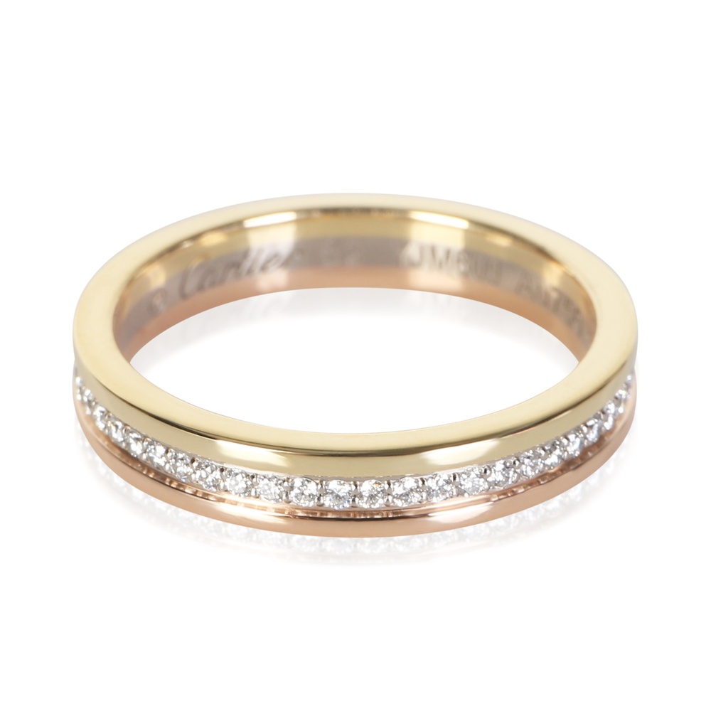 Cartier 3-Tone Gold Diamond Vendome Louis Cartier Band